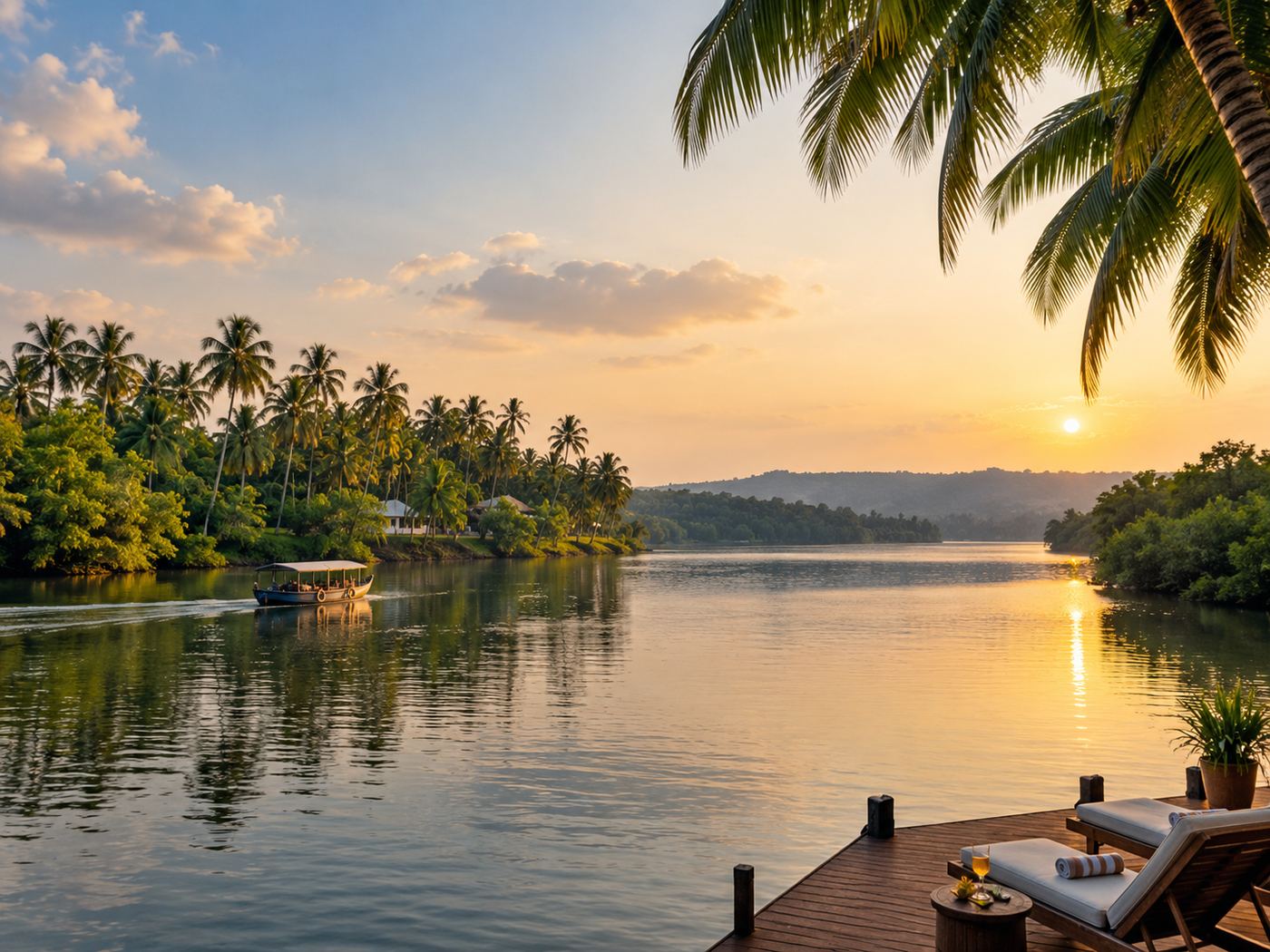 Goa river landscape
