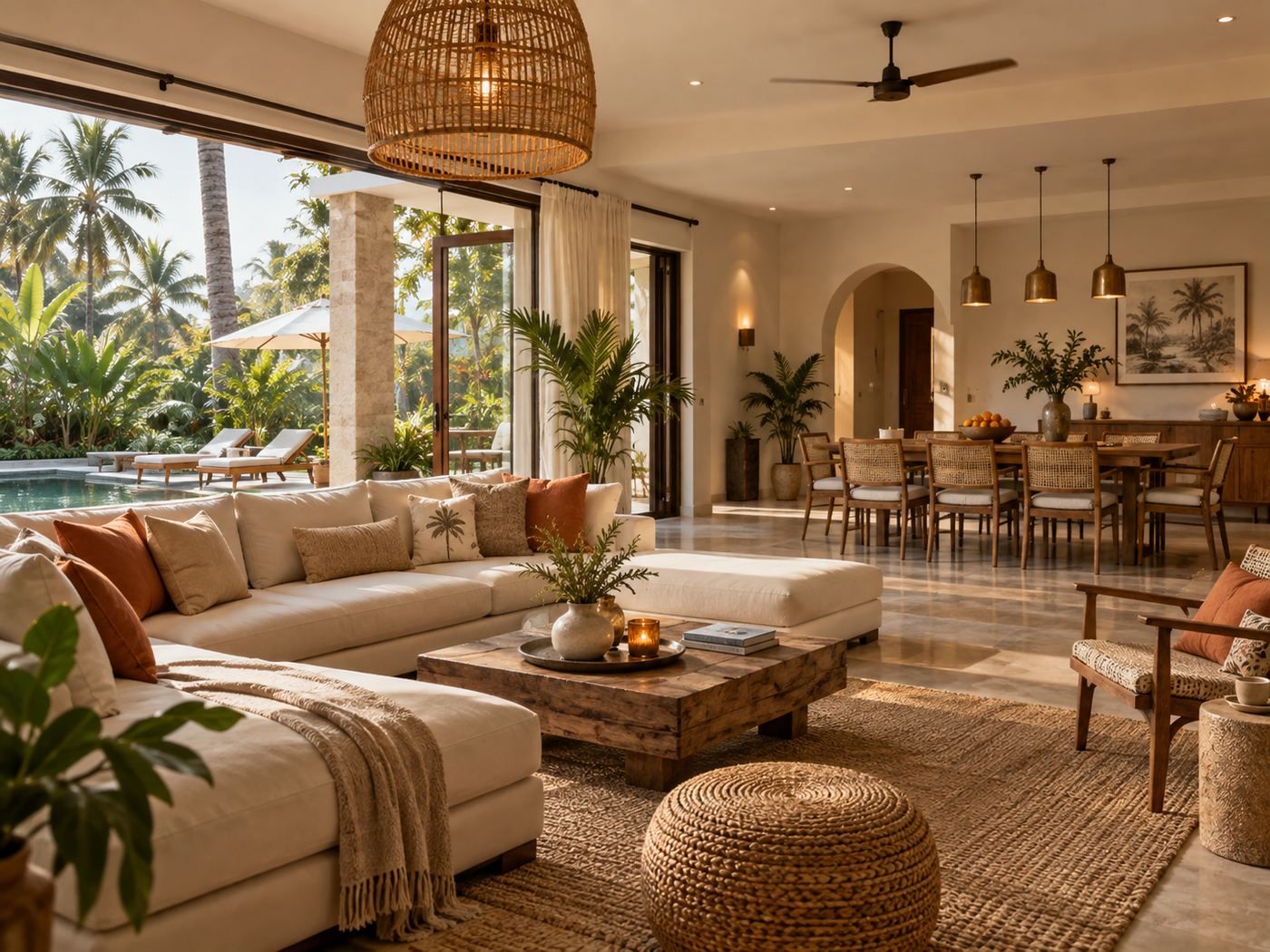 A warm Coco Stays villa interior